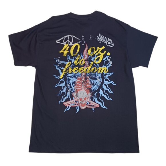 Sublime 40 Oz. To Freedom Mens Large T Shirt Black Short Sleeve Long Beach Ca. - Picture 4 of 8
